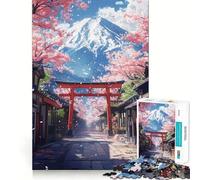 Puzzle Torii Gate Fuji Mount da 1000 pezzi per adolescenti, ideale per rafforzare la memoria, per una vita tranquilla e serena, con bordi di qualità e un regalo perfetto per Babbo Natale 50x75cm