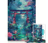 Puzzle Torii Gate giapponese da 1000 pezzi per adolescenti, sfida per la mente, divertimento condiviso, taglio netto, calda sorpresa 38x26cm
