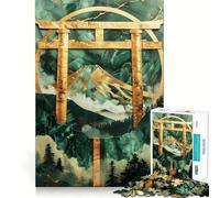 Puzzle Torii Gate Kintsugi Art da 1000 pezzi per adulti, gioco per esercitare la mente, divertimento casual, taglio di precisione, regalo artistico 38x52cm