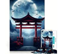 Puzzle Torii Gate Luna Piena da 1000 pezzi per adolescenti, ideale per il relax e il divertimento, con dettagli nitidi e perfetti come regalo stagionale 38x26cm