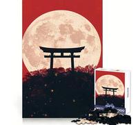 Puzzle Torii Gate sotto la luna piena da 1000 pezzi per adulti e ragazzi, gioco mentale rilassante e di alta qualità, regalo perfetto 38x52cm