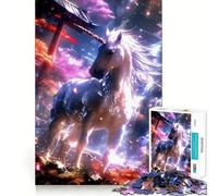 Puzzle Torii Gate Unicorno da 1000 pezzi per ragazzi, ideale per il recupero della memoria, il relax e il divertimento, con dettagli nitidi, perfetto come regalo stagionale 50x75cm