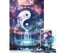 Puzzle Torii Gate Yin e Yang da 1000 pezzi per adulti, gioco intelligente antistress, assemblaggio con motivo a sorpresa natalizia 38x52cm