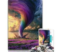 Puzzle Tornado Arcobaleno 1000 pezzi per adolescenti, giochi educativi, decorazioni per la casa, ideali come regalo per tutta la famiglia (38x26cm)