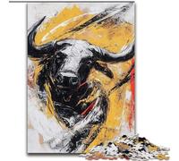 Puzzle Toro Nero e Oro per Adulti e Adolescenti, 1000 Pezzi, per 14+ Anni, Allena il Tuo Cervello e le Tue Mani, Gioco di Natale Regalo (26x38cm)