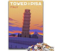 Puzzle Torre di Pisa per adulti, 1000 pezzi, giocattolo educativo, divertenti giochi per famiglie, decorazione unica per la casa, 1000 pezzi (26x38cm)