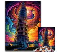 Puzzle Torre Pendente di Pisa Italia per adulti 1000 pezzi puzzle impossibili per adulti per amanti dei viaggi e coppie giocattolo stimolante 1000 pezzi (38x26 cm)
