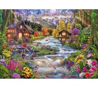 Schmidt Spiele 58868 Idillio fluviale in montagna, puzzle da 2000 pezzi, Multicolore