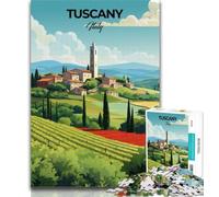 Puzzle Toscana Italia Viaggio Puzzle Stampa 1000 Pezzi per Adulti, Giochi Educativi Decorazione della Casa Offerta Come Regalo per Tutta la Famiglia 26x38cm