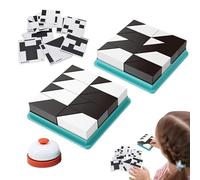 Puzzle Toys: 40 carte, 32 blocchi, gioco educativo, con 2 depositi | Gioco per costruire logica, attività di apprendimento prescolare per ragazzi e ragazze, regalo di Pasqua,