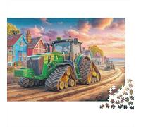 Puzzle Tractor on Dirt Road 1000 Pezzi Rural Farm Scene Art - Giochi Educativi E Decorazione Casa, Divertente Sfida, Per Adulti 38x26cm/1000pcs