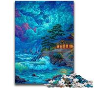 Puzzle tradizionale coreano con torri del palazzo, 1000 pezzi per adulti, giocattoli, giochi educativi, antistress, regali unici per compleanni e compleanni, 50x75cm
