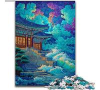 Puzzle tradizionale coreano con torri di palazzi per adolescenti, 1000 pezzi, antistress, per trascorrere il tempo libero e per l'interazione genitore-figlio (50x75cm)