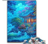 Puzzle tradizionale coreano con torri di palazzi per adolescenti, puzzle da 2000 pezzi, gioco per famiglie, antistress, sfida difficile, ottimi regali e giocattoli (70x100cm)