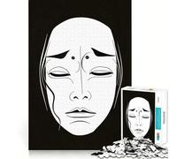 Puzzle tradizionale giapponese con maschera, 1000 pezzi, per adulti, ideale per momenti di relax quotidiani, con dettagli realistici, una sfida gioiosa e un'opera d'arte perfetta (50x75cm)