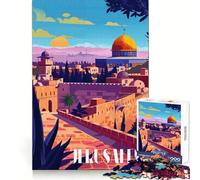 Puzzle "Tramonto a Gerusalemme" da 1000 pezzi per ragazzi, giocattolo intelligente per la casa, taglio preciso, regalo premuroso 38x52cm