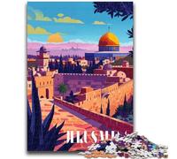 Puzzle Tramonto a Gerusalemme per adulti 1000 puzzle, gioco stimolante ideale come regalo per tutta la famiglia 1000 pezzi (50x75cm)