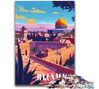 Puzzle Tramonto a Gerusalemme per adulti e adolescenti,puzzle da 2000 pezzi,aiuta il cervello a esercitare i giocattoli avvincenti per coltivare la pazienza e l'interazione genitore-figlio (70X100cm)