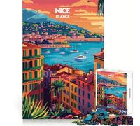Puzzle "Tramonto a Nizza" da 1000 pezzi per ragazzi, ideale per migliorare la memoria, rilassarsi e divertirsi, con tagli netti e dettagliati Pezzo da collezione 38x52cm