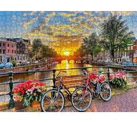 Puzzle Tramonto Città - Puzzle 5000 Pezzi per Adulti - Puzzles Giochi Rilassamento - Bene Confezionamento in Scatola - Stampa ad Alta Definizione Colori Brillanti - Puzzles Legno Impegnativi s7h-382