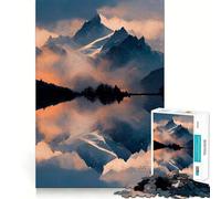 Puzzle "Tramonto e Montagna Innevata" per Ragazzi, 1000 Pezzi, Gioco Stimolante e Rilassante, Taglio Liscio, Regalo Splendido 50x75cm