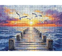 Puzzle Tramonto Gabbiano - Puzzle 1500 Pezzi per Adulti - Puzzles Giochi Rilassamento - Bene Confezionamento in Scatola - Stampa ad Alta Definizione Colori Brillanti - Puzzles Legno Impegnativi s7h-2