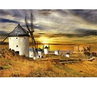 Puzzle tramonto in Spagna EDUCA - mulini a vento di Consuegra (1500 pezzi)