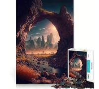 Puzzle "Tramonto nel deserto" da 1000 pezzi per adolescenti, ideale per rievocare ricordi, migliorare la memoria, rilassare la mente e creare un'opera d'arte nitida 50x75cm