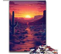 Puzzle Tramonto nel Deserto per Adolescenti Puzzle da 2000 Pezzi, Modello da Assemblare, Ideale Come Regalo per Tutta la Famiglia Adatto per E 14 (70x100cm)