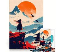 Puzzle "Tramonto Samurai" per adulti, 1000 pezzi, gioco di abilità mentale, hobby tranquillo, design, assemblaggio, regalo per le vacanze (38x52cm)