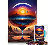 Puzzle "Tramonto su un pianeta sconosciuto" per ragazzi, 1000 pezzi, gioco cognitivo, hobby tranquillo, bordo premium, regalo di Natale 38x52cm