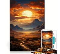 Puzzle "Tramonto sulle montagne" per ragazzi, 1000 pezzi, gioco di logica, passatempo per la casa, taglio preciso, regalo per le festività 50x75cm