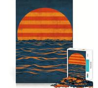 Puzzle "Tramonto sull'oceano" da 1000 pezzi per adulti, ideale per stimolare la memoria e creare un'immagine piacevole e artistica 50x75cm
