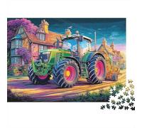 Puzzle Trattore 1000 Pezzi Cartone Premium | in Villaggio Ragazzi 12-18 Anni Attività Dopo Scuola Stile Arte Digitale Viva Intrattenimento Interno 70x50cm