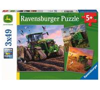 Puzzle trattori RAVENSBURGER John Deere in azione 3x49 pezzi
