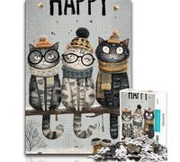 Puzzle "Tre Gatti" per adolescenti, 1000 pezzi, gioco educativo e sfida, ideale come regalo per tutta la famiglia, 38x26cm