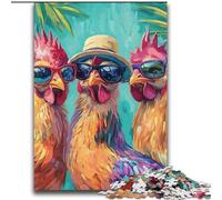 Puzzle "Tre polli" per adolescenti, 2000 pezzi, stimolanti giochi di ruolo Ogni pezzo è unico Gioco stimolante e divertente per tutta la famiglia (70x100cm)
