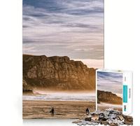 Puzzle "Tre surfisti" da 1000 pezzi per adulti, stimola la memoria, ideale per momenti di relax, con immagini da assemblare e opere d'arte 38x52cm