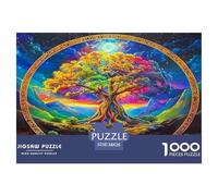 Puzzle Tree of Life Composto Da 1000 Pezzi, Puzzle Starry Sky Colorful Tree Waterfall Adulti, Gioco Diabilità Impossibile Giochi Rilassamento E Intelligenza Arredamento Domestico 38x26cm/1000pcs