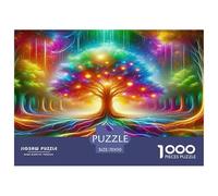 Puzzle Tree of Life Con 1000 Pezzi Per Adulti,luminous Rainbow Gioco Diabilità Impossibile Puzzle Pittura Gioco Intellettivo Familiare Regali Di Festa 70x50cm/1000pcs