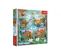Puzzle Trefl 4 in 1 Dinosauri Eccezionali