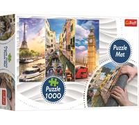 Puzzle TREFL collage di città Parigi-Venezia-Londra 1000 pezzi + tappetino arrotolabile