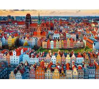 Puzzle TREFL Premium Plus Photo Odyssey: Vista su Danzica, Polonia 1000 Pezzi