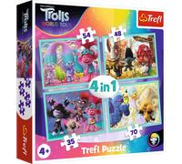 Puzzle TREFL Trolls 2: World Tour 4in1 (35, 48, 54, 70 pezzi)