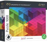 Puzzle TREFL Splash di Colori: Gradiente a Cubi 1000 Pezzi