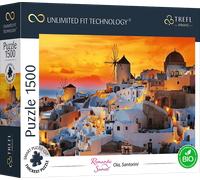Trefl - Puzzle Tramonto, Oia Santorini UFT - 1500 Pezzi