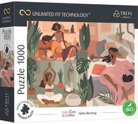 Puzzle TREFL UFT Yoga, Cats & Coffee Buongiorno 1000 pezzi