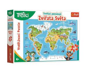 Puzzle Treflici conosci gli animali del mondo 48 pezzi 1 St