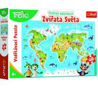 Puzzle Treflíci Scoprono gli Animali del Mondo 48 Pezzi