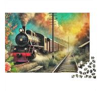 Puzzle Treno Storico 1000 Pezzi per Adulti Paesaggio 70x50cm/1000pcs